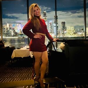 Elegant Burgundy Dress